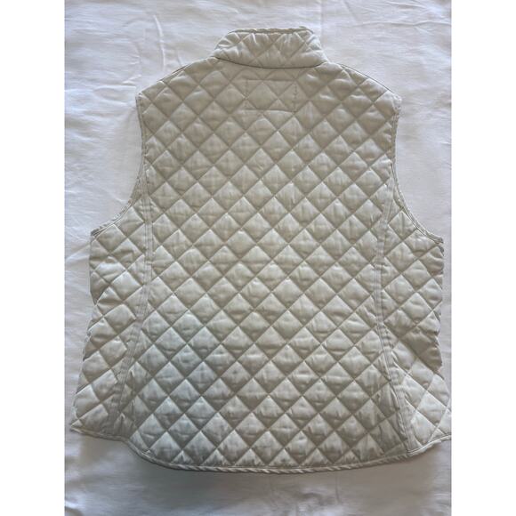 Van Heusen Women’s Quilted Vest Large Off White/Cream - Picture 7 of 7